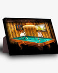 'The Pool Players' Personalized 2 Pet Standing Canvas