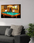 'The Pool Players' Personalized 3 Pet Canvas