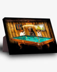 'The Pool Players' Personalized 3 Pet Standing Canvas