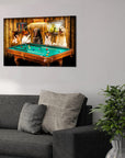 'The Pool Players' Personalized 5 Pet Canvas