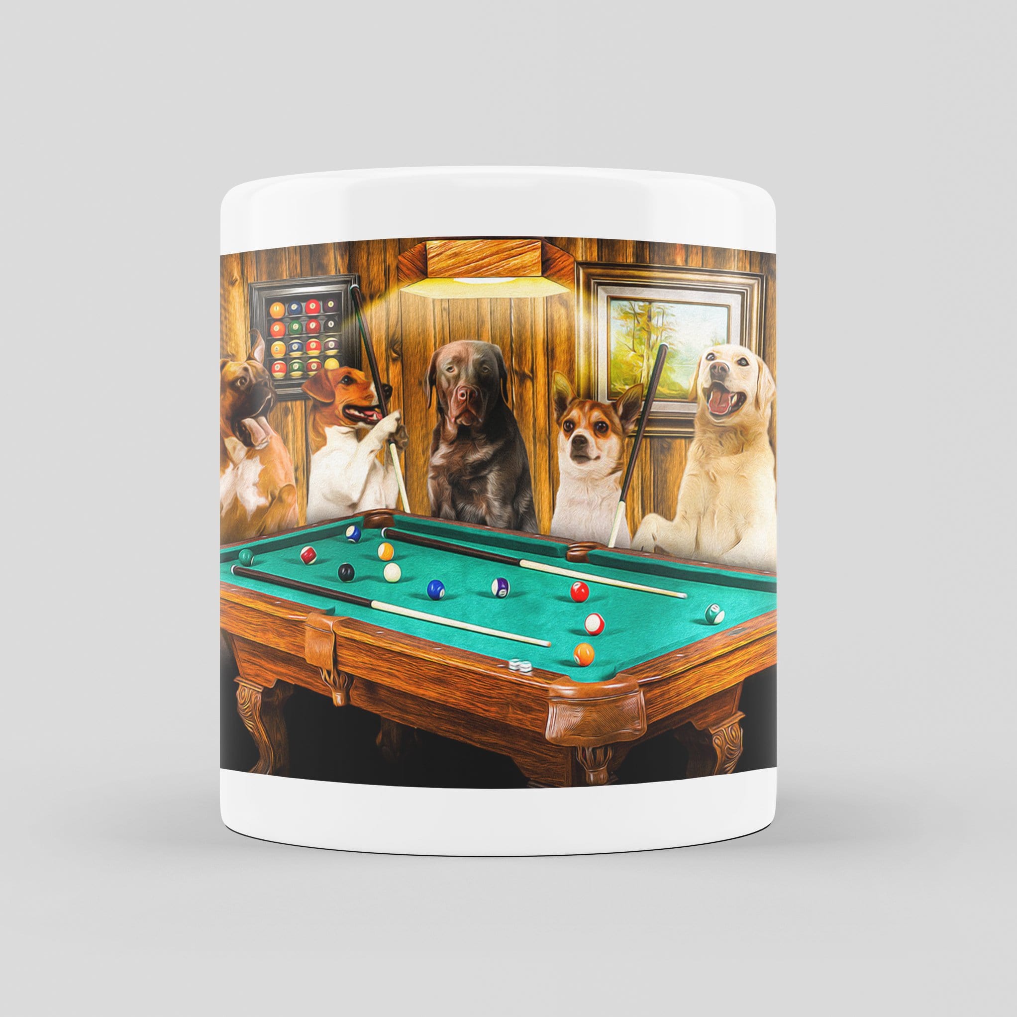 &#39;The Pool Players&#39; Personalized 5 Pet Mug