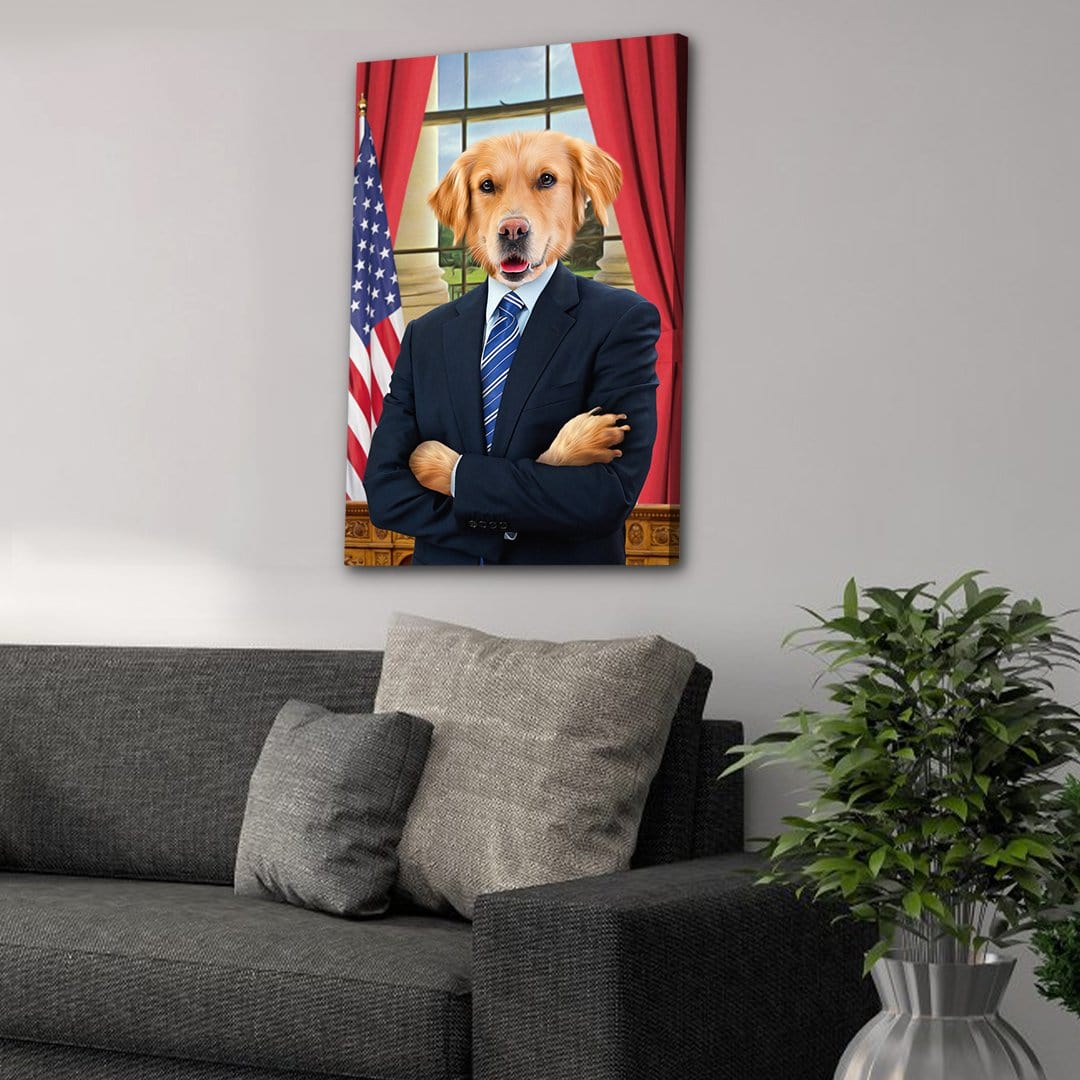 &#39;The President&#39; Personalized Pet Canvas