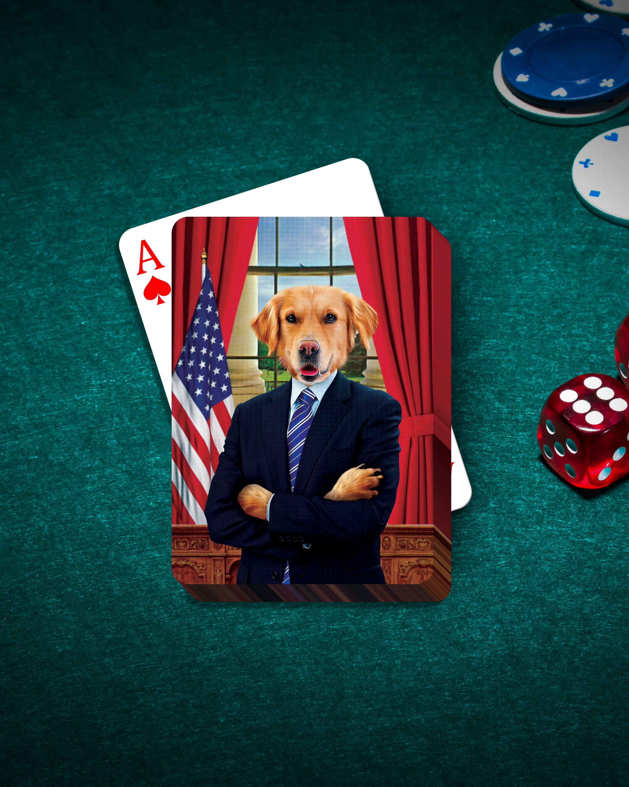 &#39;The President&#39; Personalized Pet Playing Cards