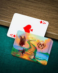 'The Rainbow Bridge' Personalized 2 Pet Playing Cards