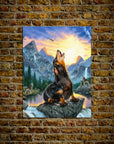 'The Retro Wolf' Personalized Pet Poster