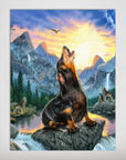 'The Retro Wolf' Personalized Pet Poster