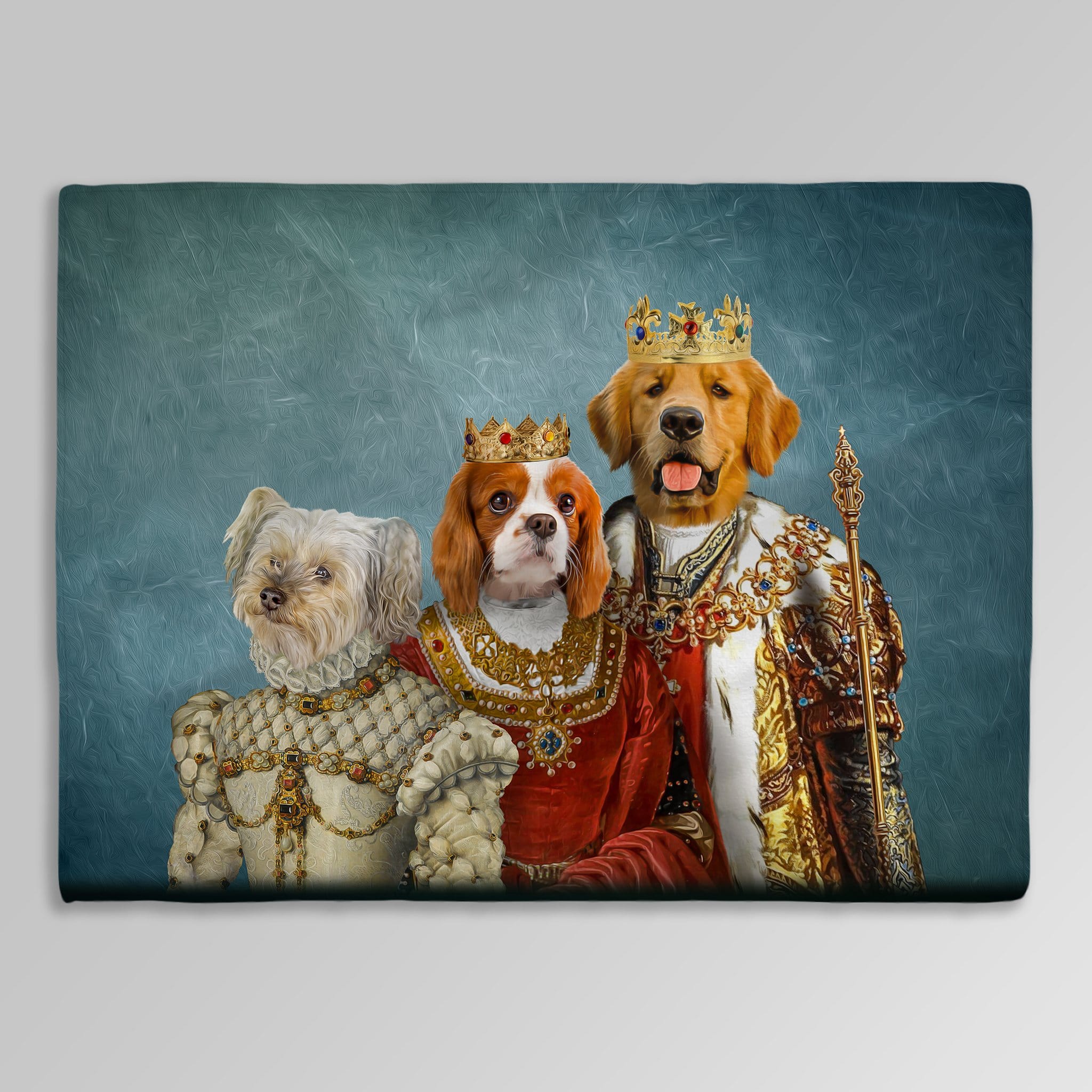 &#39;The Royal Family&#39; Personalized 3 Pet Blanket