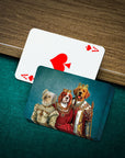 'The Royal Family' Personalized 3 Pet Playing Cards