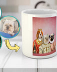 Taza personalizada con 3 mascotas 'The Royal Ladies'