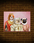 Póster personalizado con 3 mascotas 'The Royal Ladies'