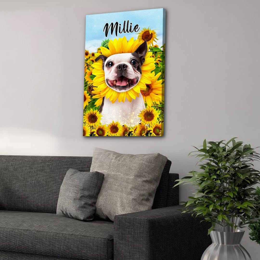 'The Sunflower' Personalized Pet Canvas
