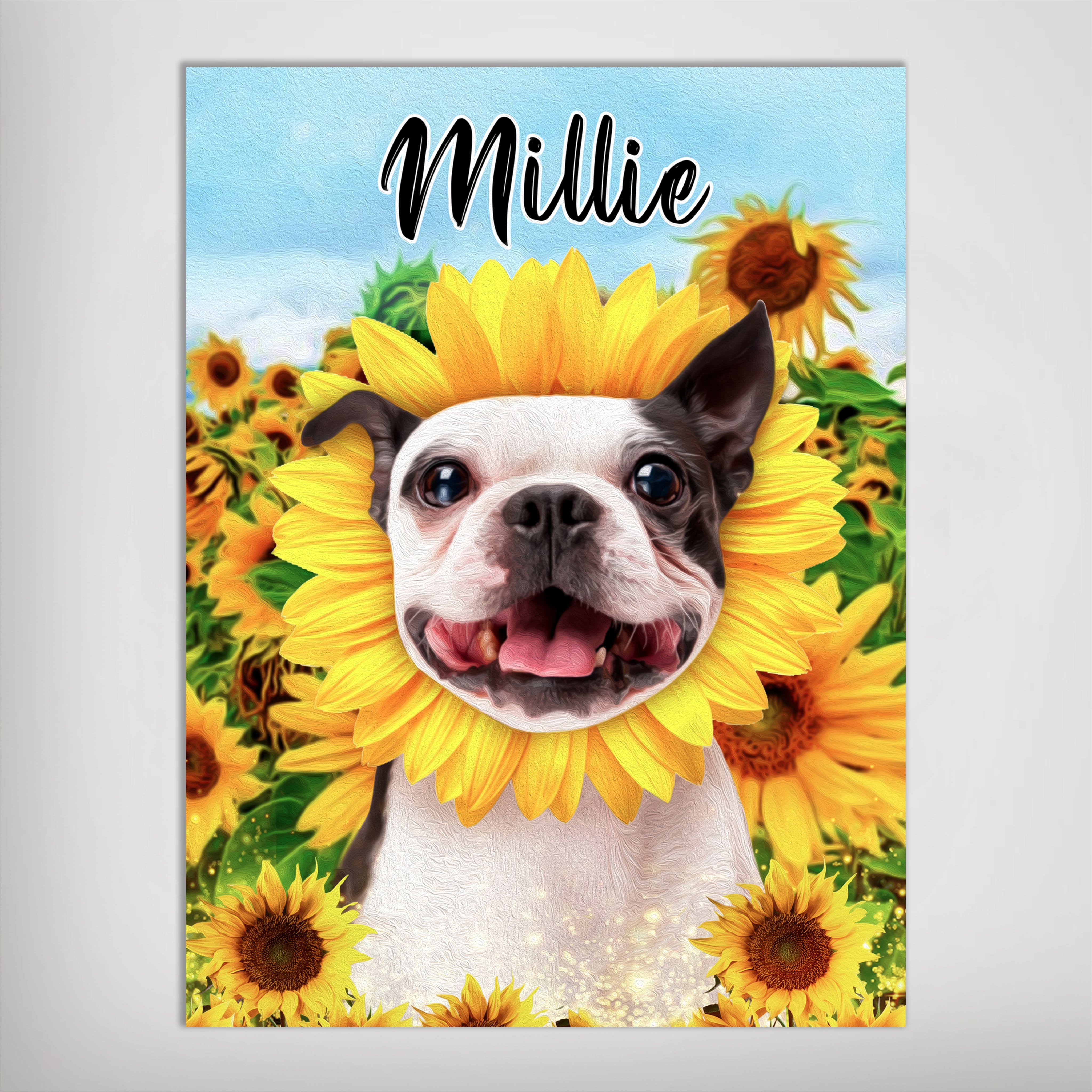 &#39;The Sunflower&#39; Personalized Pet Poster