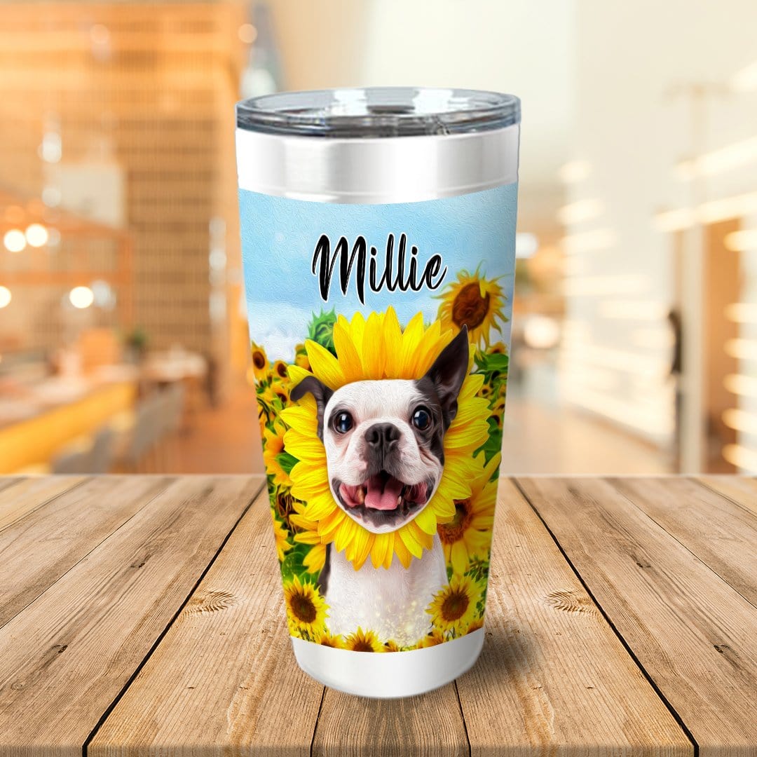 &#39;The Sunflower&#39; Personalized Tumbler