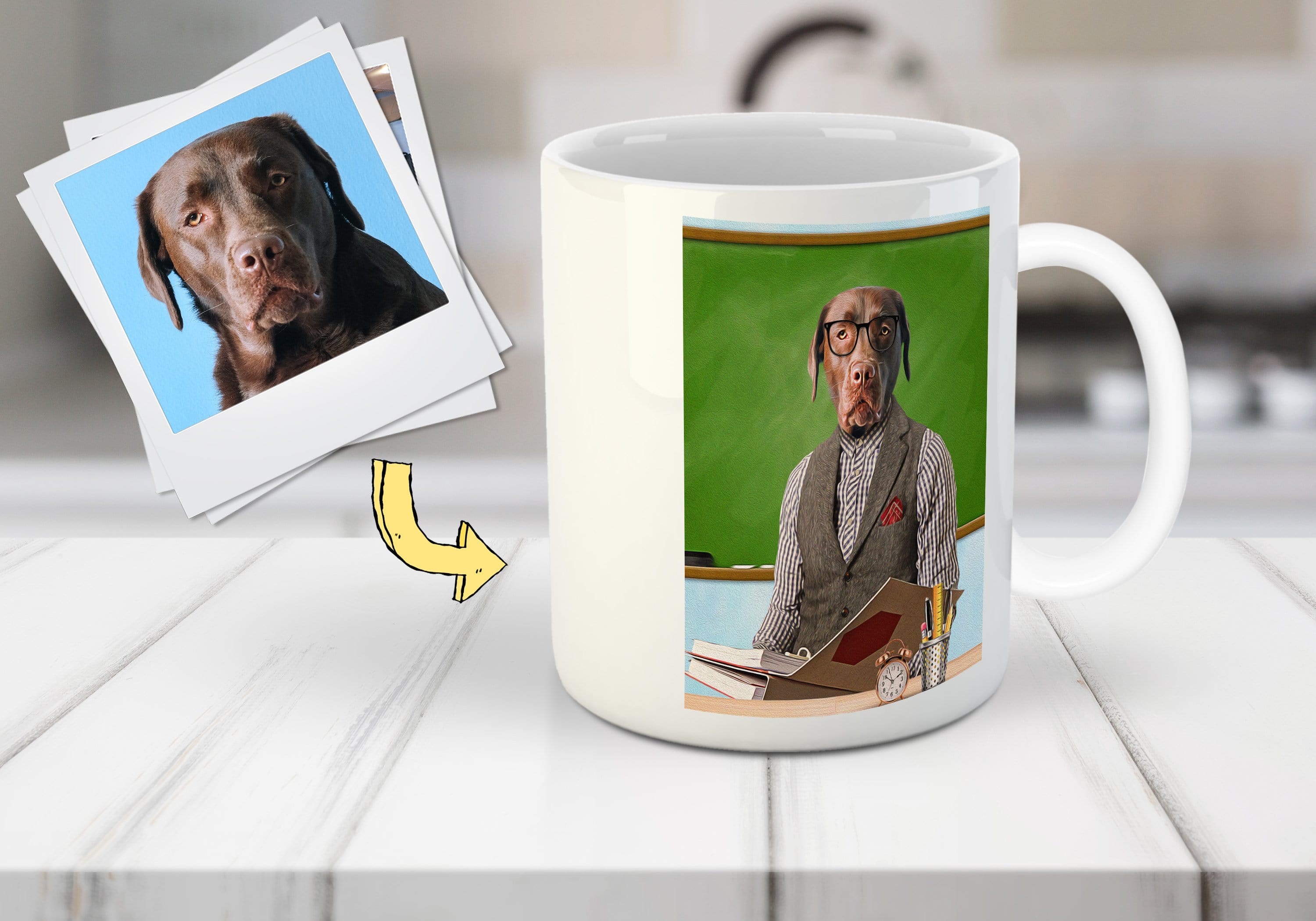 &#39;The Teacher&#39; Personalized Pet Mug