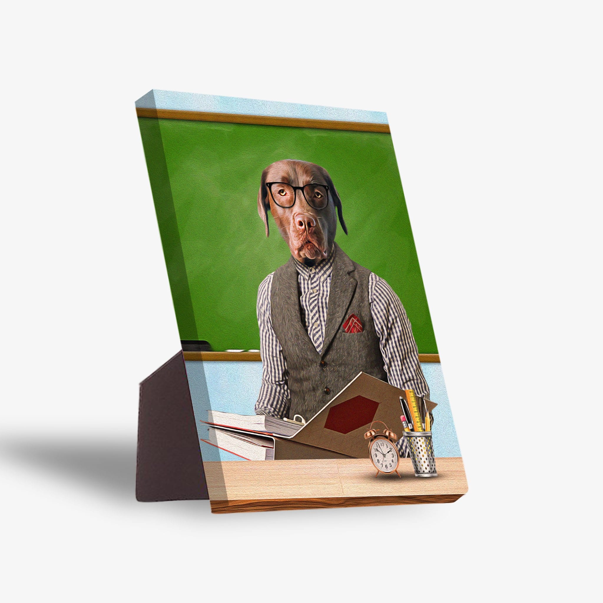 &#39;The Teacher&#39; Personalized Pet Standing Canvas