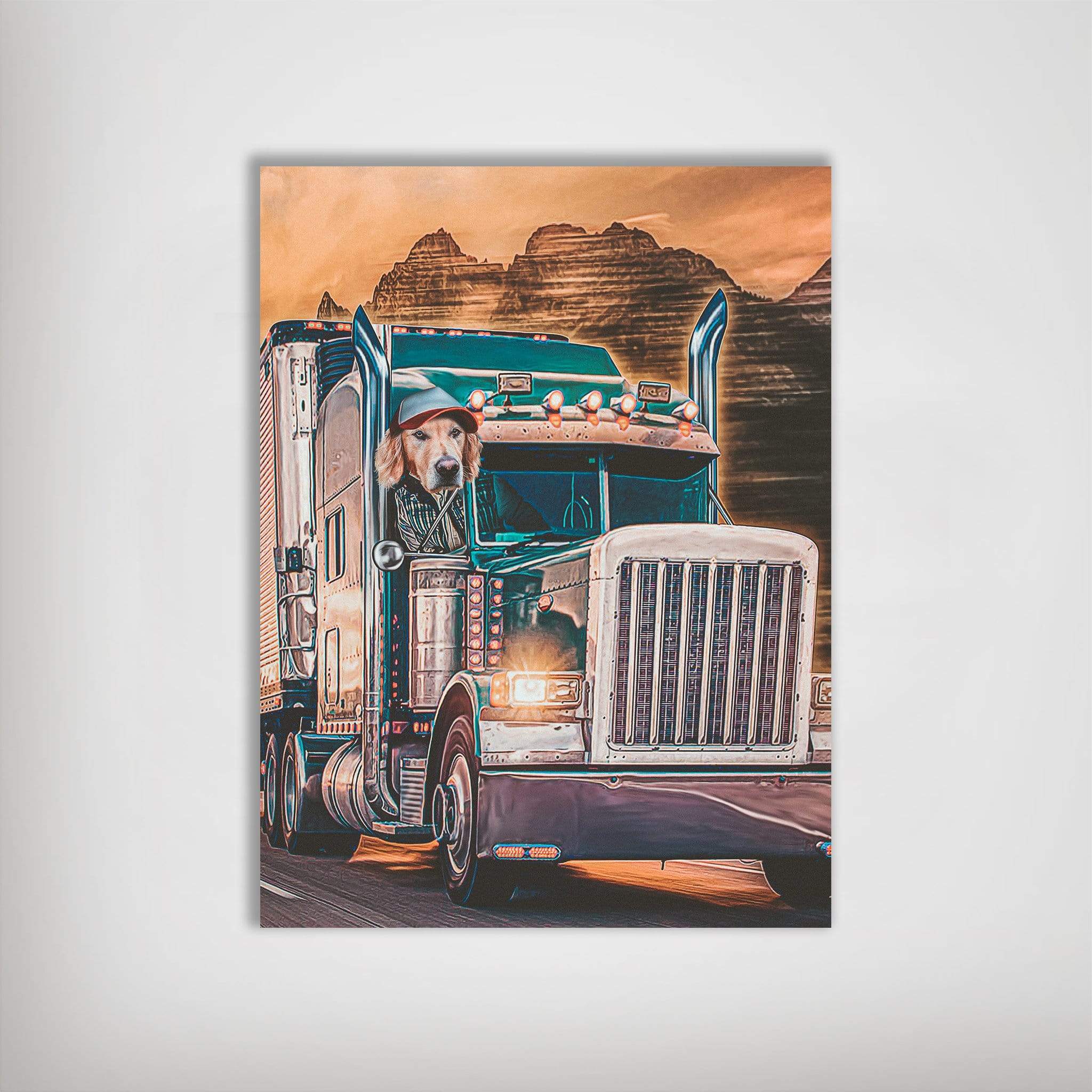 &#39;The Trucker&#39; Personalized Pet Poster