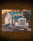 'The Truckers' Personalized 3 Pet Poster