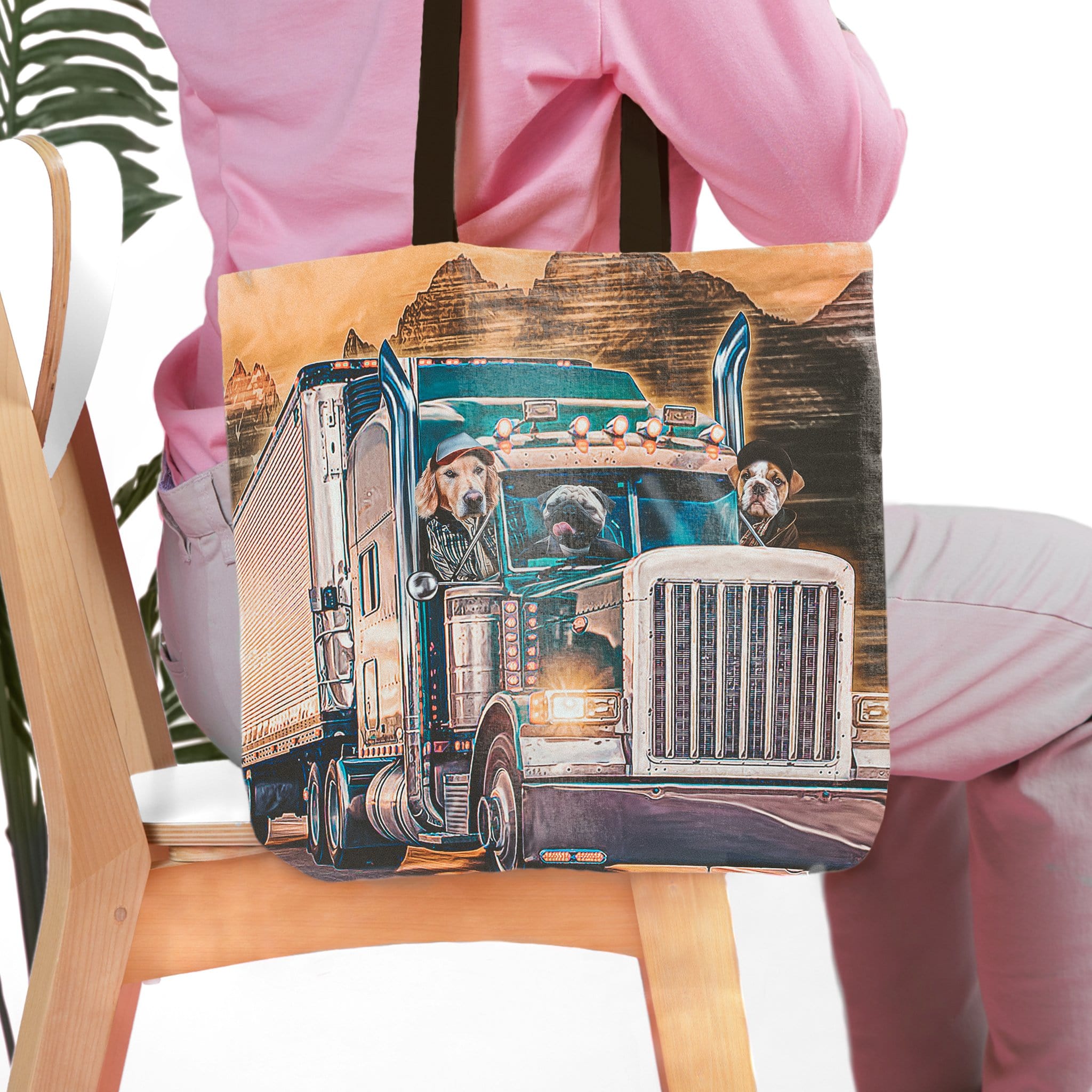 &#39;The Truckers&#39; Personalized 3 Pet Tote Bag