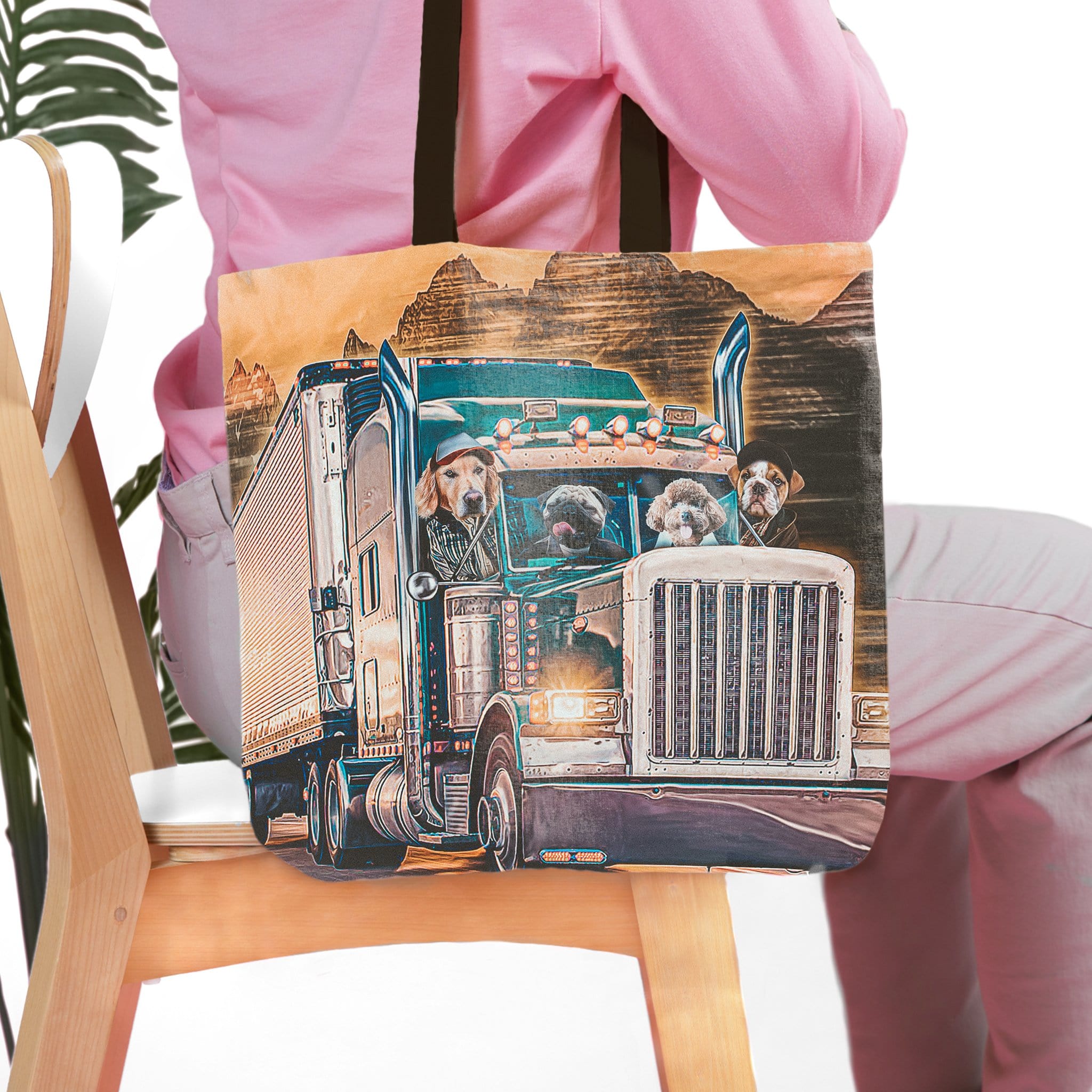 &#39;The Truckers&#39; Personalized 4 Pet Tote Bag