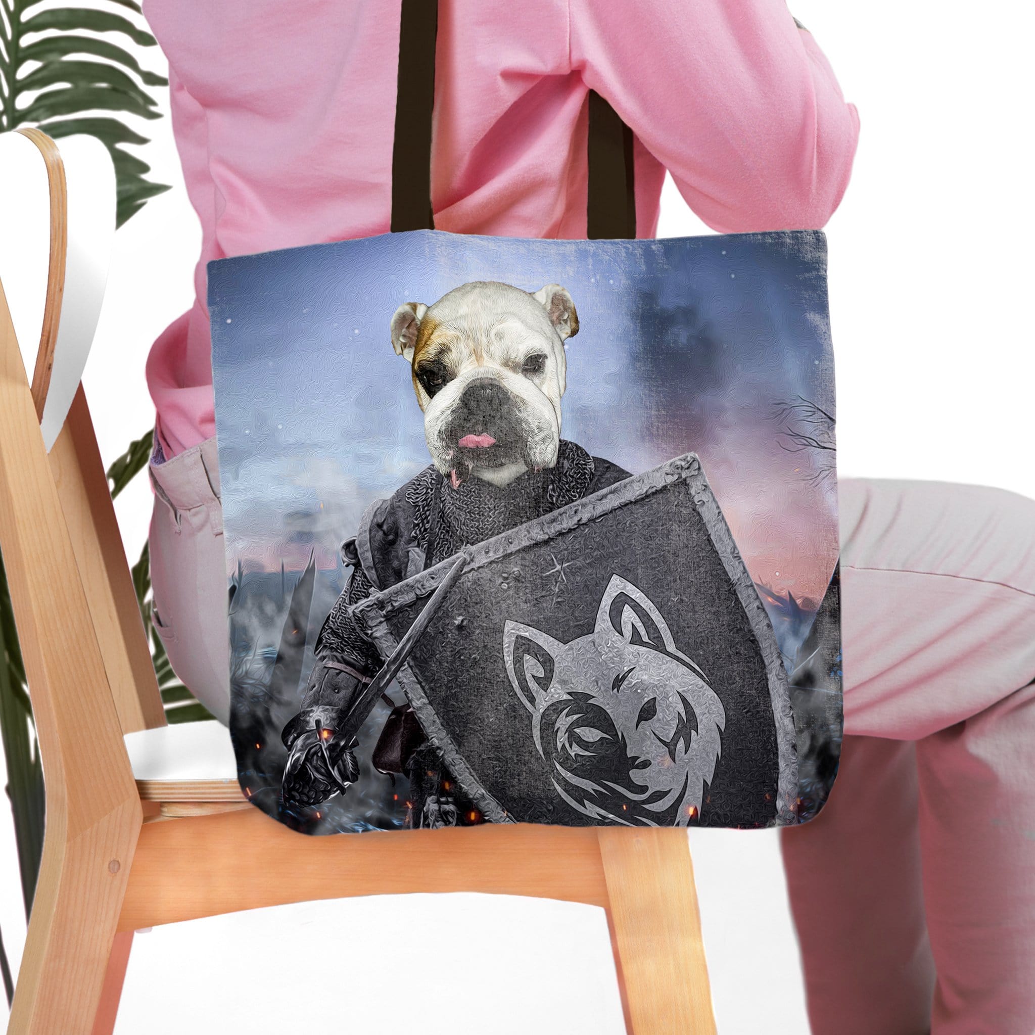 &#39;The Warrior&#39; Personalized Tote Bag