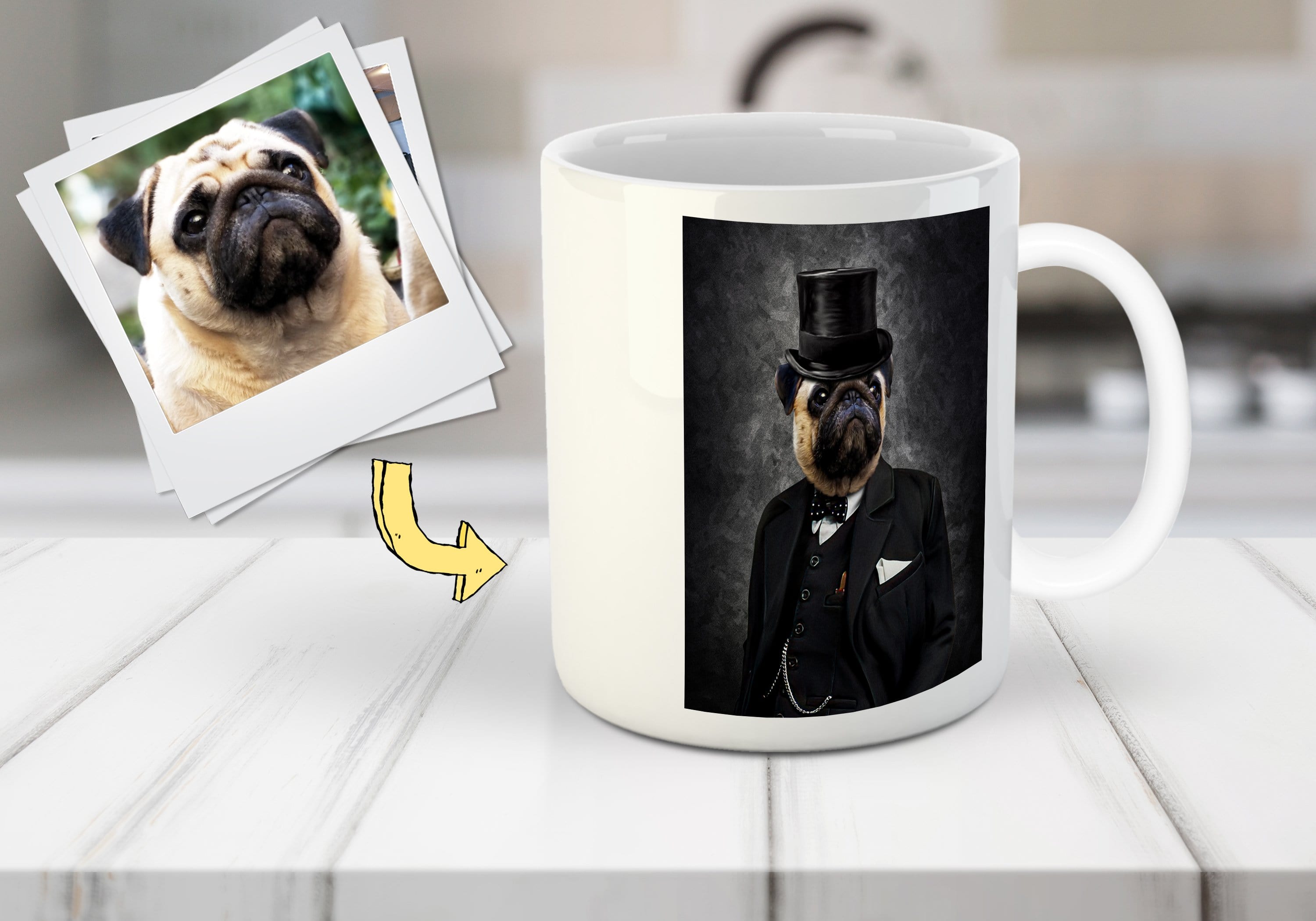 &#39;The Winston&#39; Personalized Pet Mug