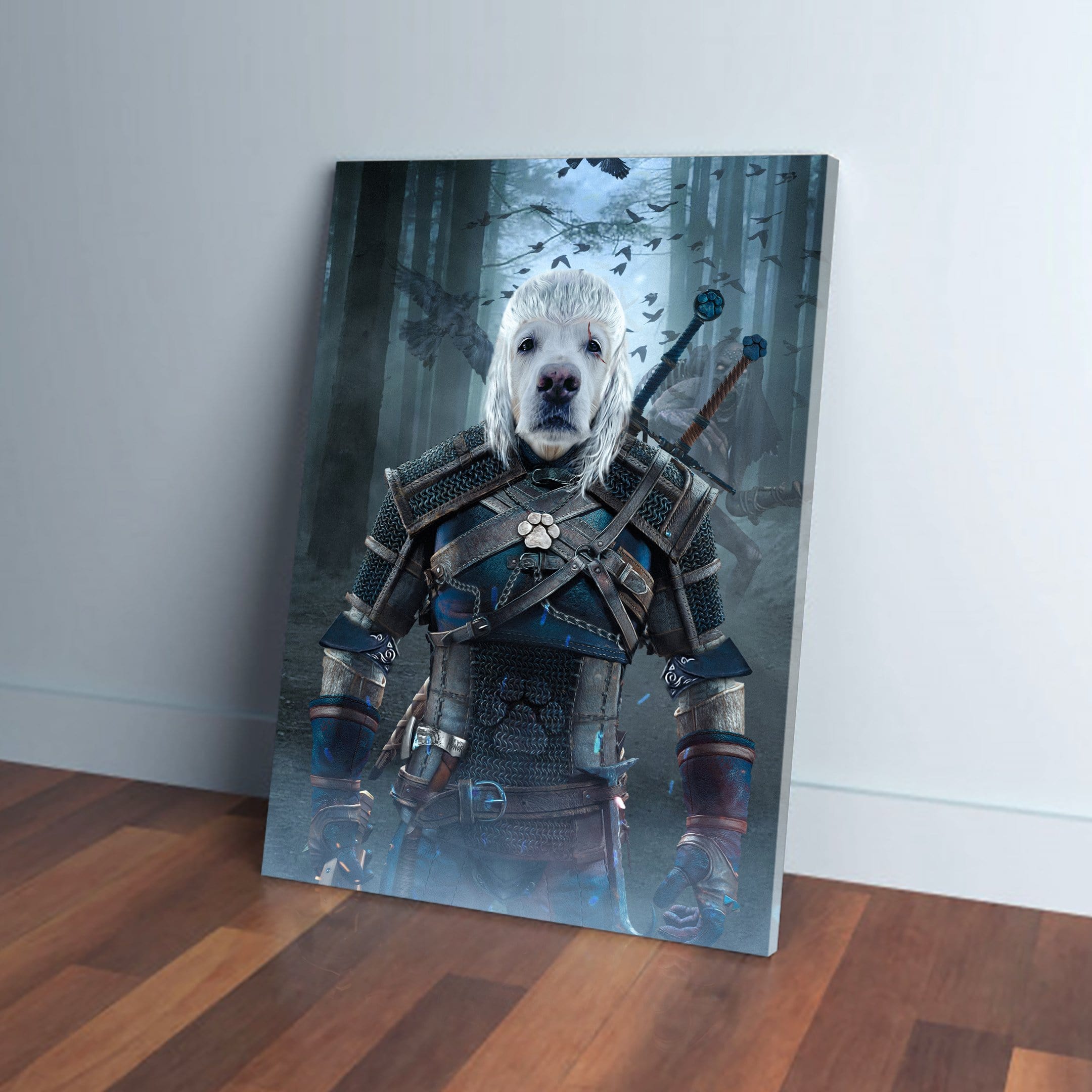&#39;The Witcher Doggo&#39; Personalized Pet Canvas