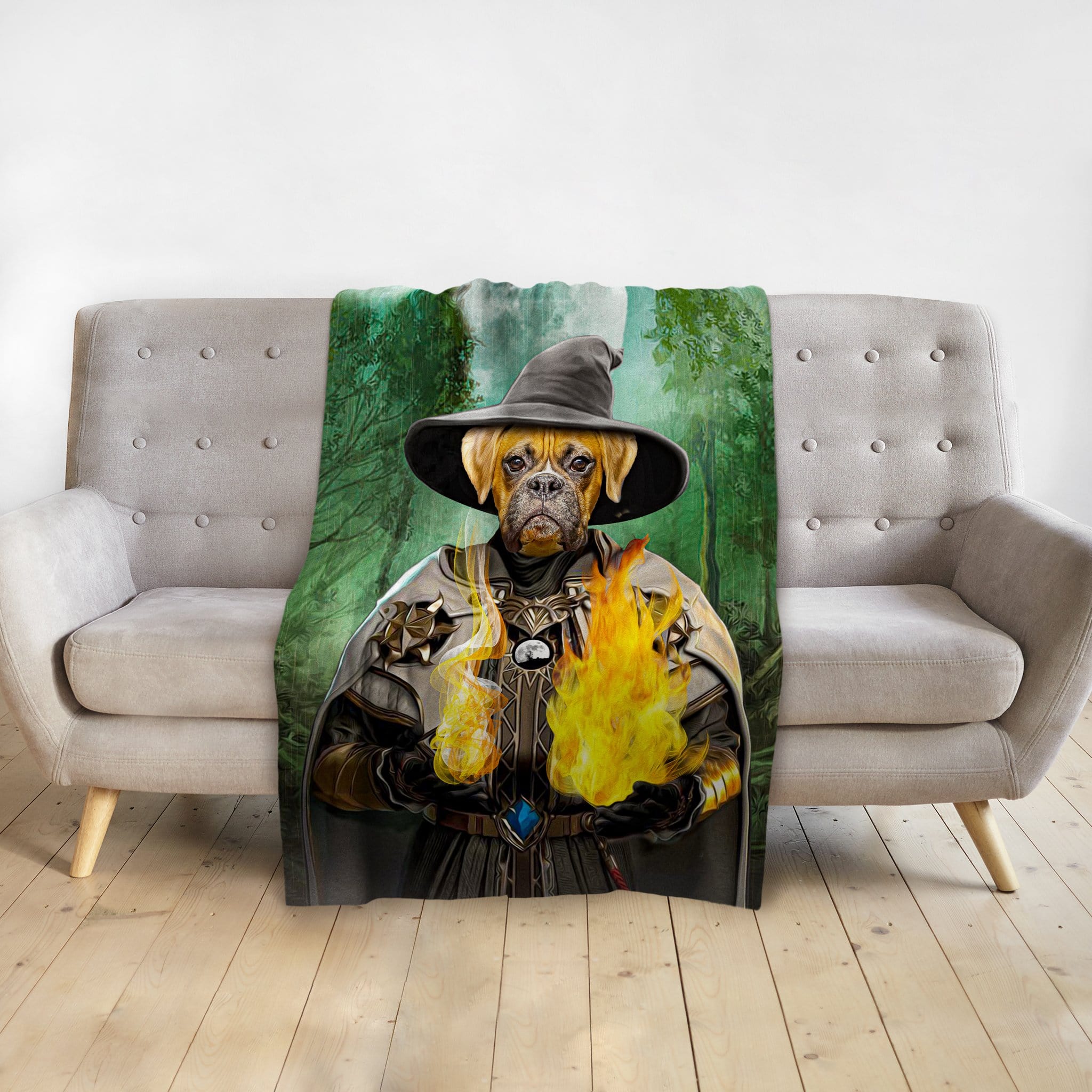 &#39;The Wizard&#39; Personalized Pet Blanket
