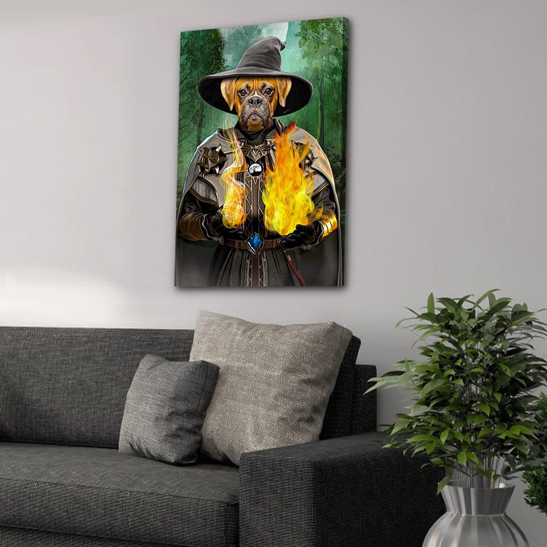 &#39;The Wizard&#39; Personalized Pet Canvas
