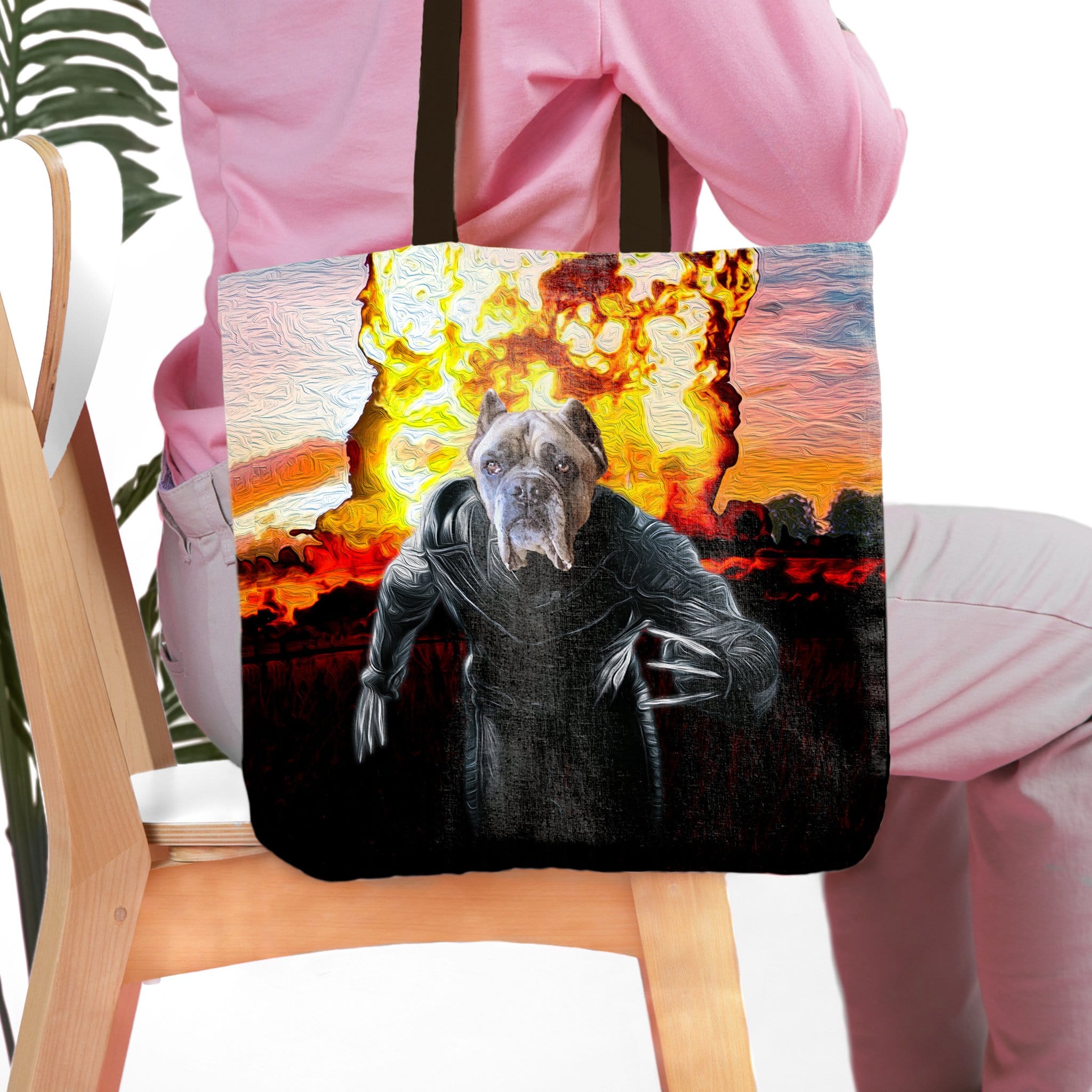 &#39;The Wolverine Dog&#39; Personalized Tote Bag