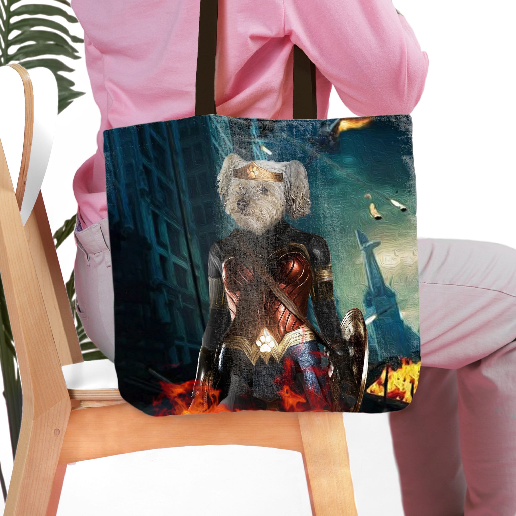 &#39;The Wonder Doggette&#39; Personalized Tote Bag