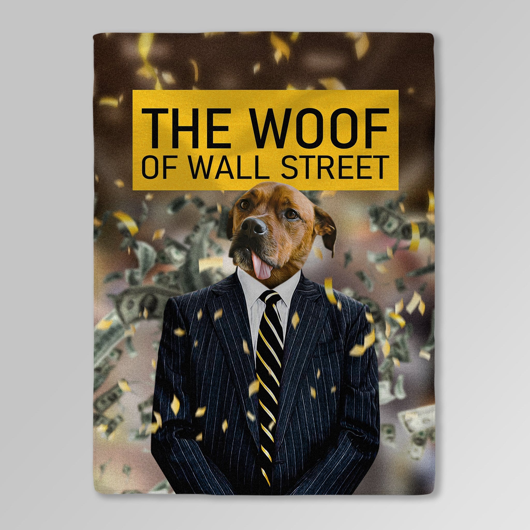 &#39;The Woof of Wall Street&#39; Personalized Pet Blanket