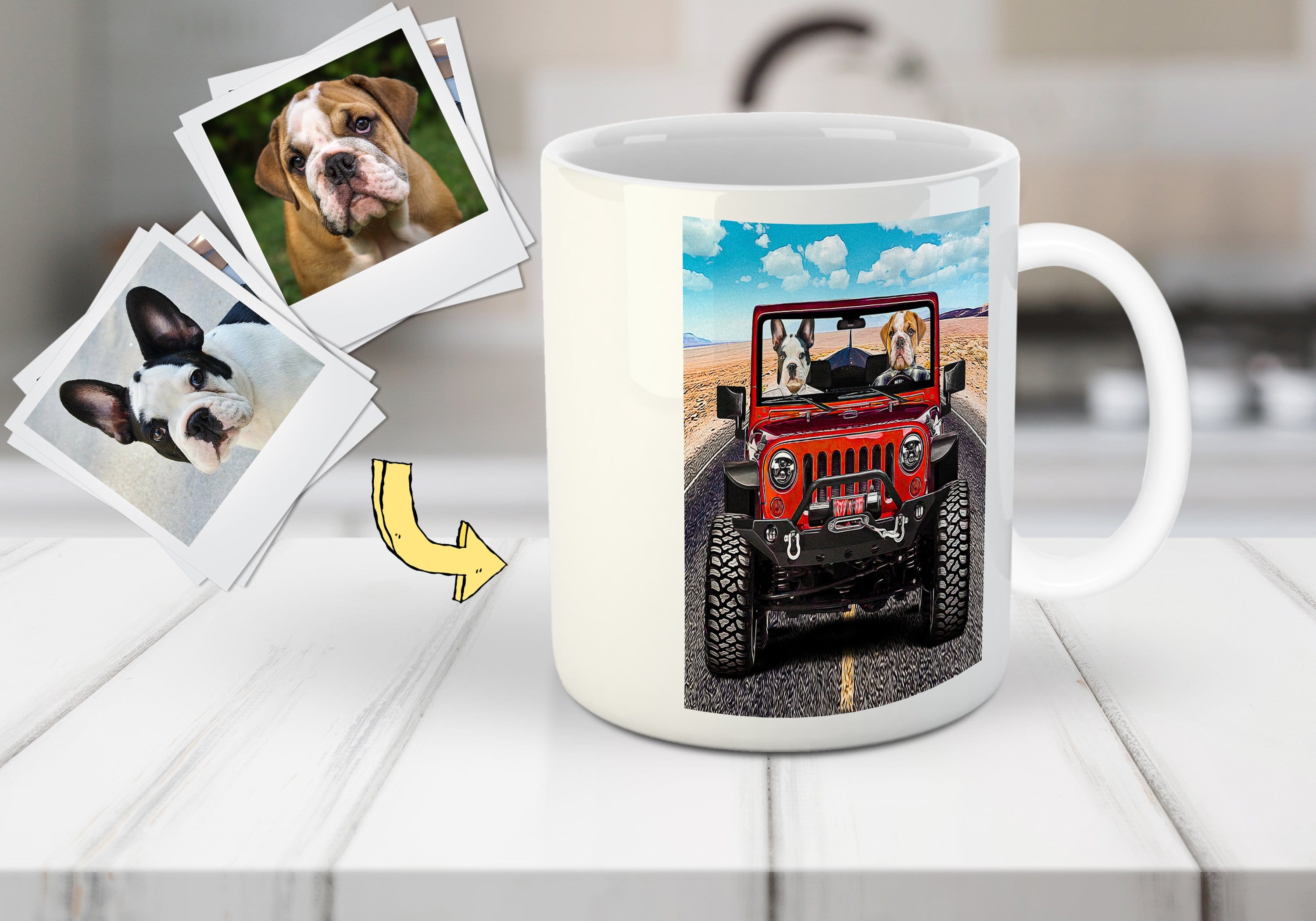 &#39;The Yeep Cruisers&#39; Personalized 2 Pet Mug