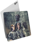 'The Army Veterans' Personalized 4 Pet Playing Cards