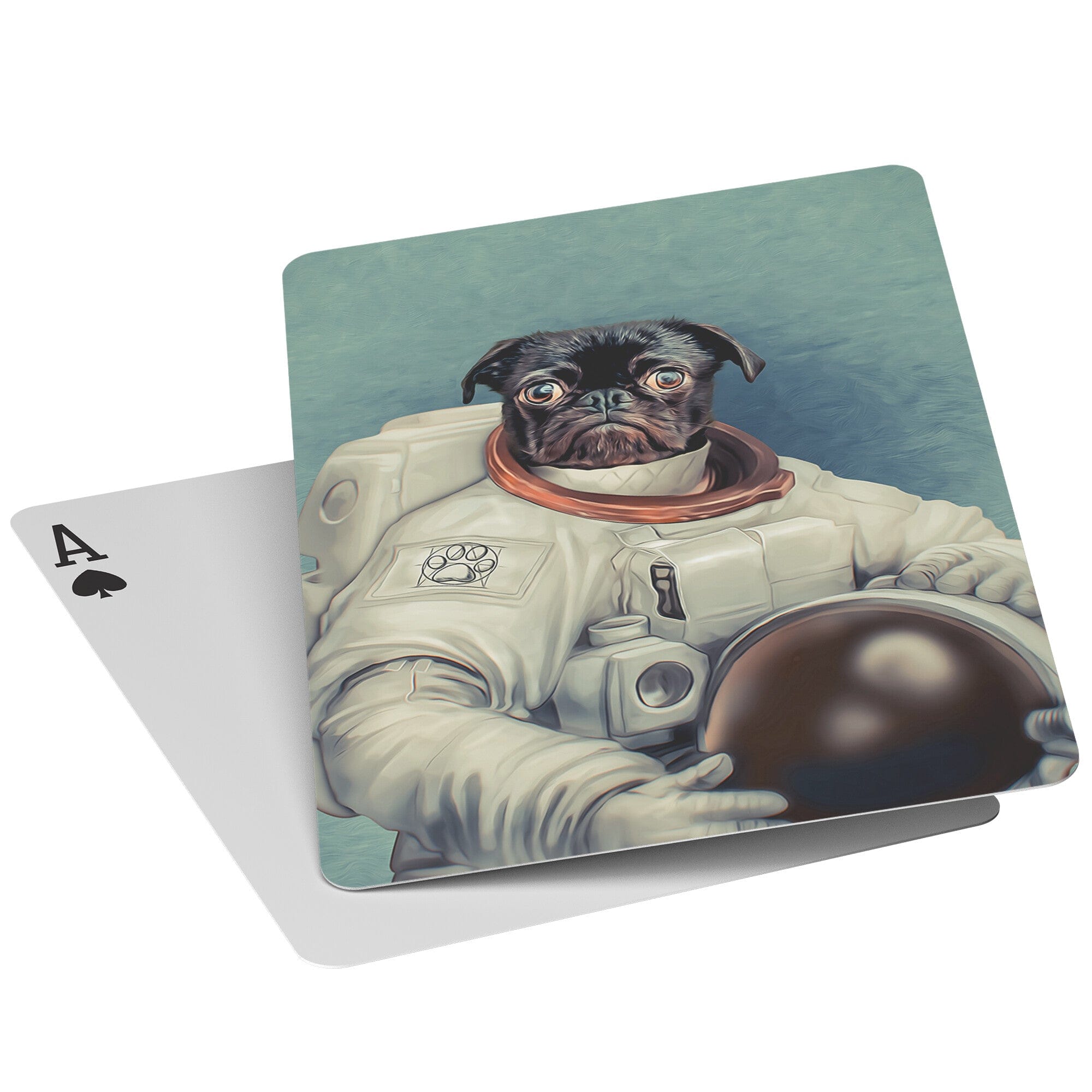 &#39;The Astronaut&#39; Personalized Pet Playing Cards