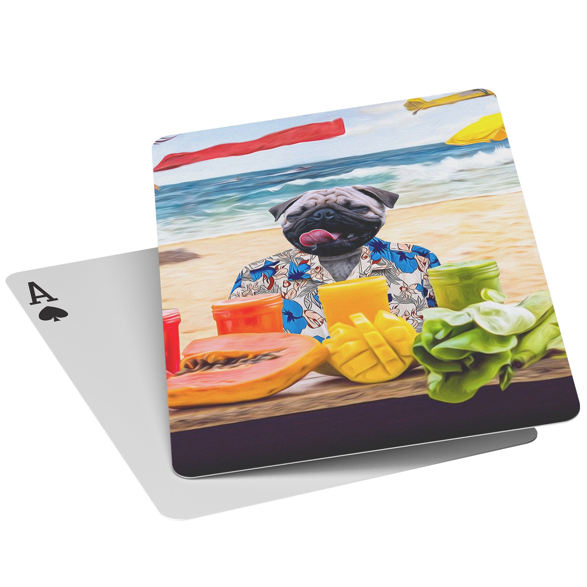 &#39;The Beach Dog&#39; Personalized Pet Playing Cards