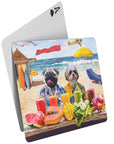 'The Beach Dogs' Personalized 2 Pet Playing Cards
