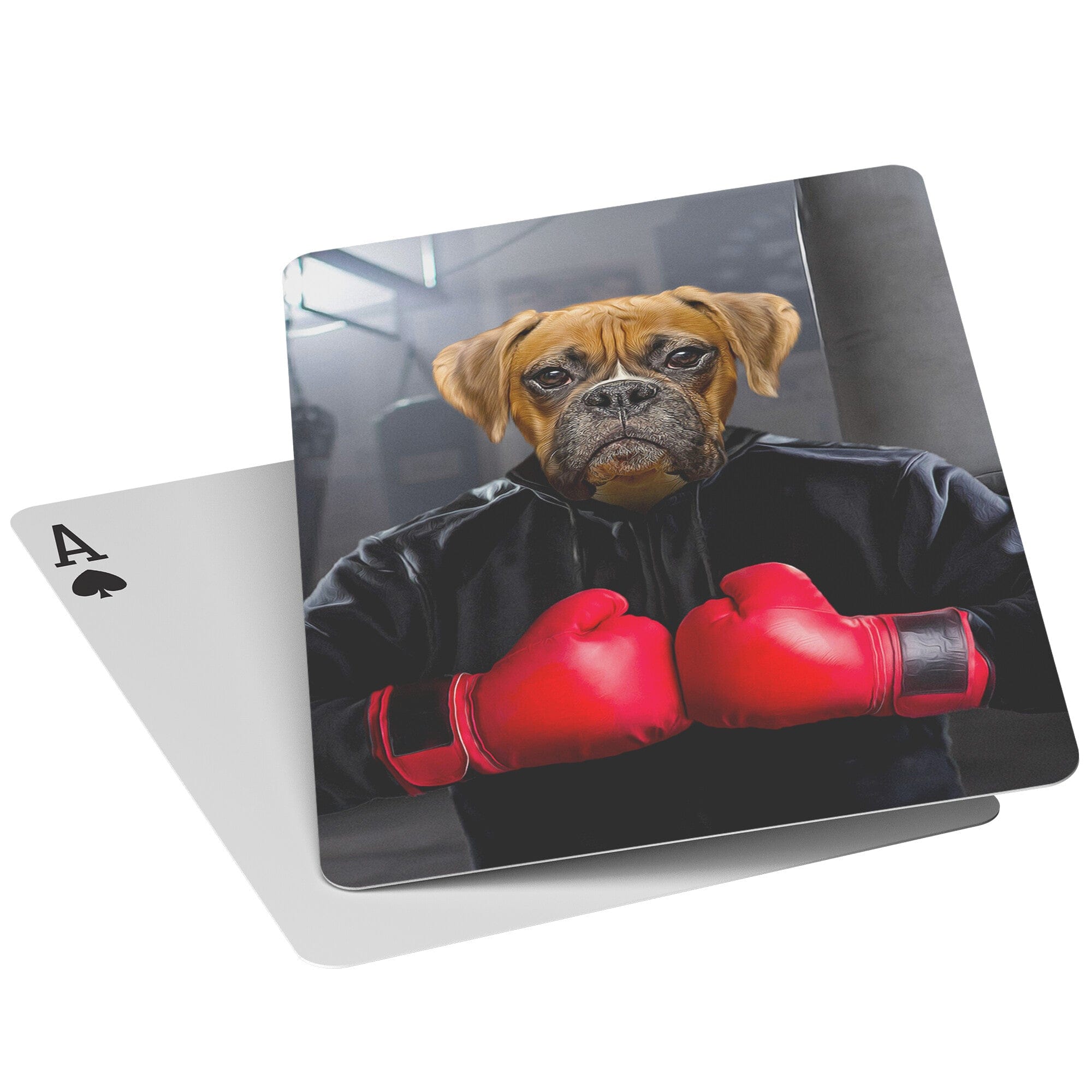 &#39;The Boxer&#39; Personalized Pet Playing Cards