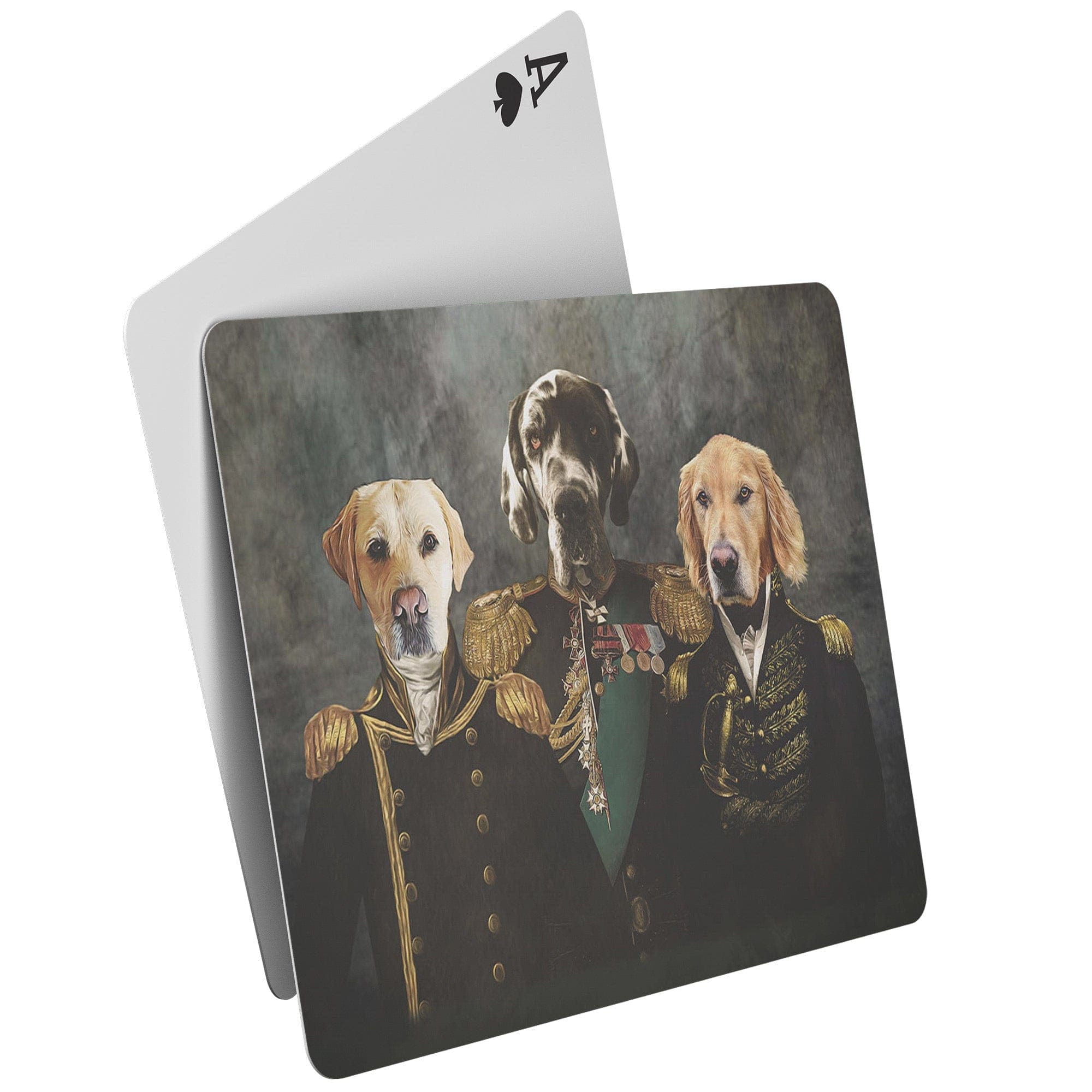 &#39;The Brigade&#39; Personalized 3 Pet Playing Cards
