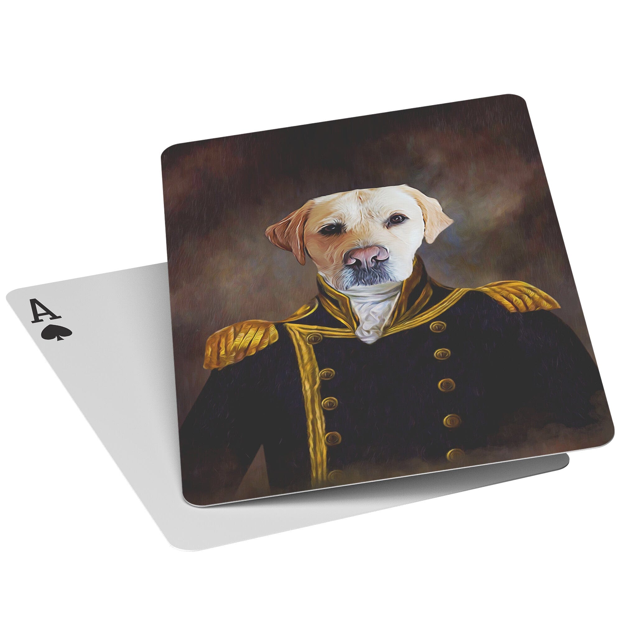 &#39;The Captain&#39; Personalized Pet Playing Cards