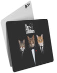'Los Catfathers' Naipes Personalizados de 3 Mascotas