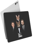 'Los Catfathers' Naipes Personalizados de 4 Mascotas