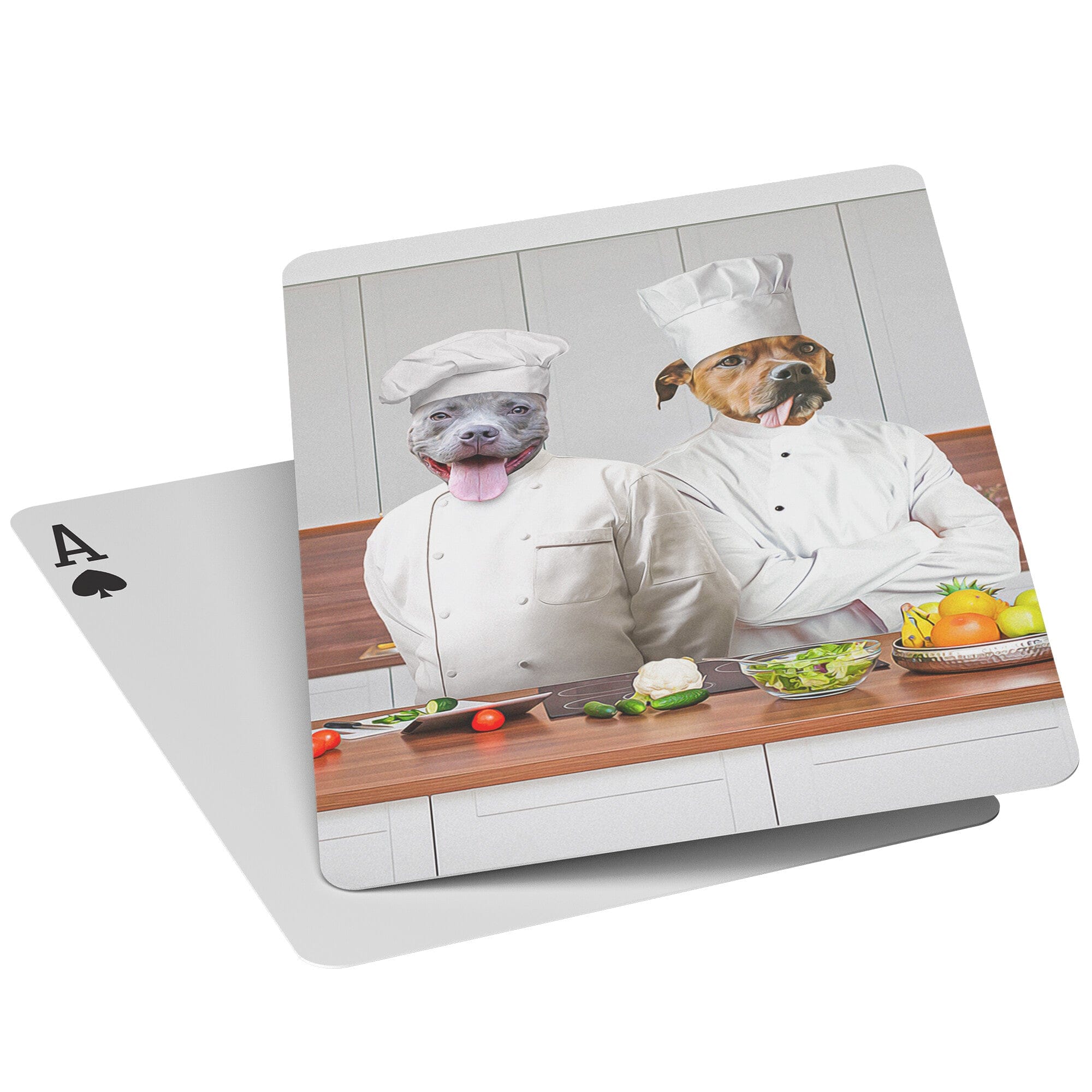 &#39;The Chefs&#39; Personalized 2 Pet Playing Cards