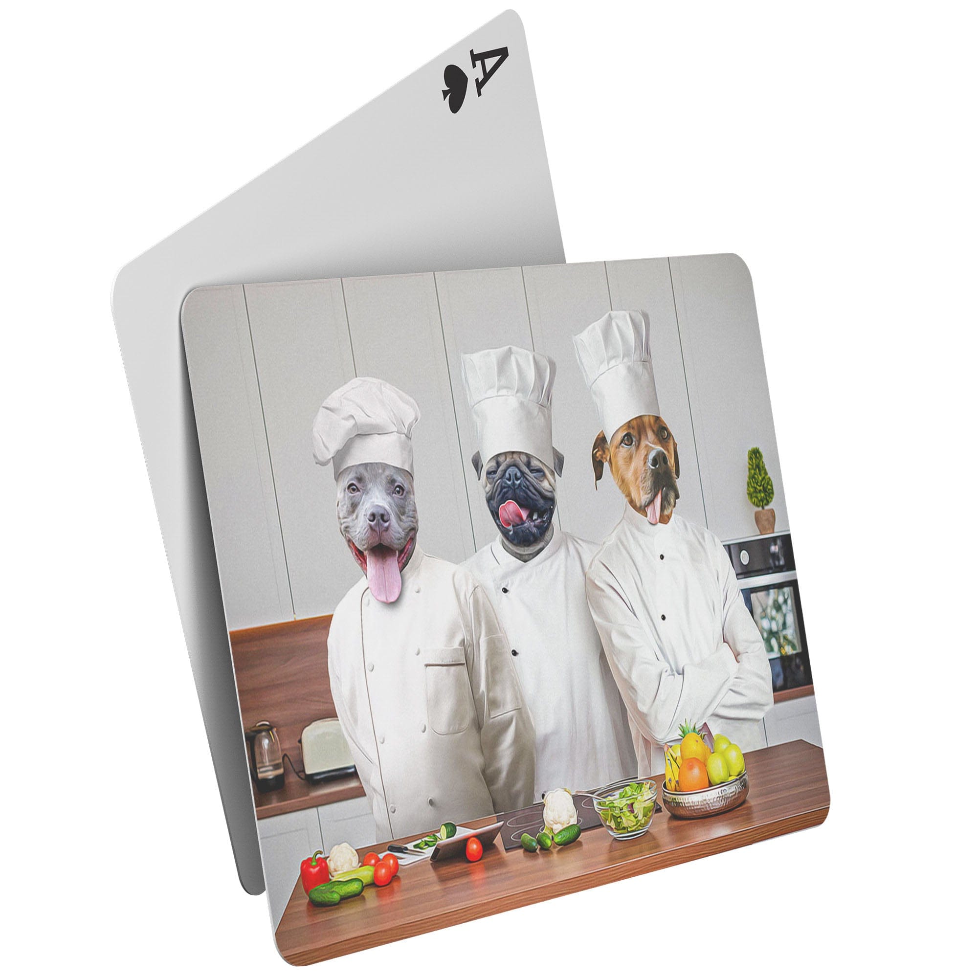 &#39;The Chefs&#39; Personalized 3 Pet Playing Cards