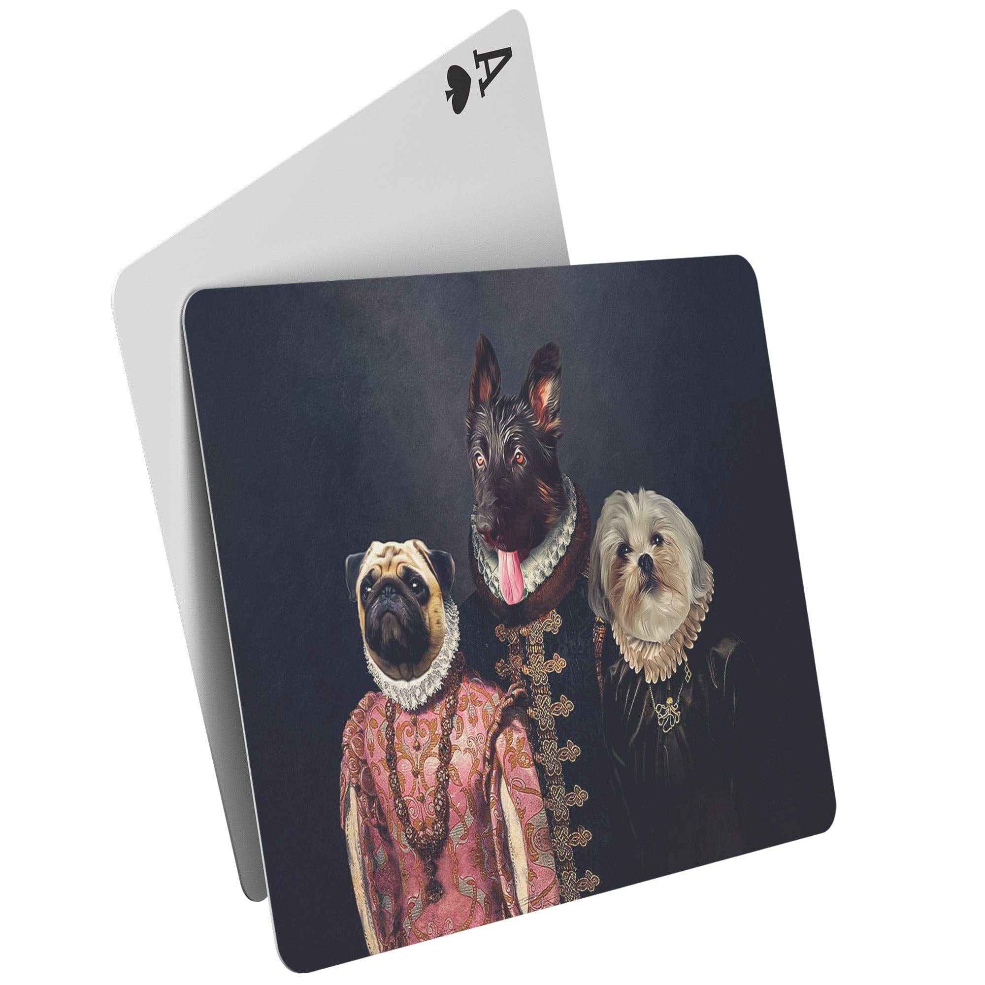 &#39;The Duke Family&#39; Personalized 3 Pet Playing Cards