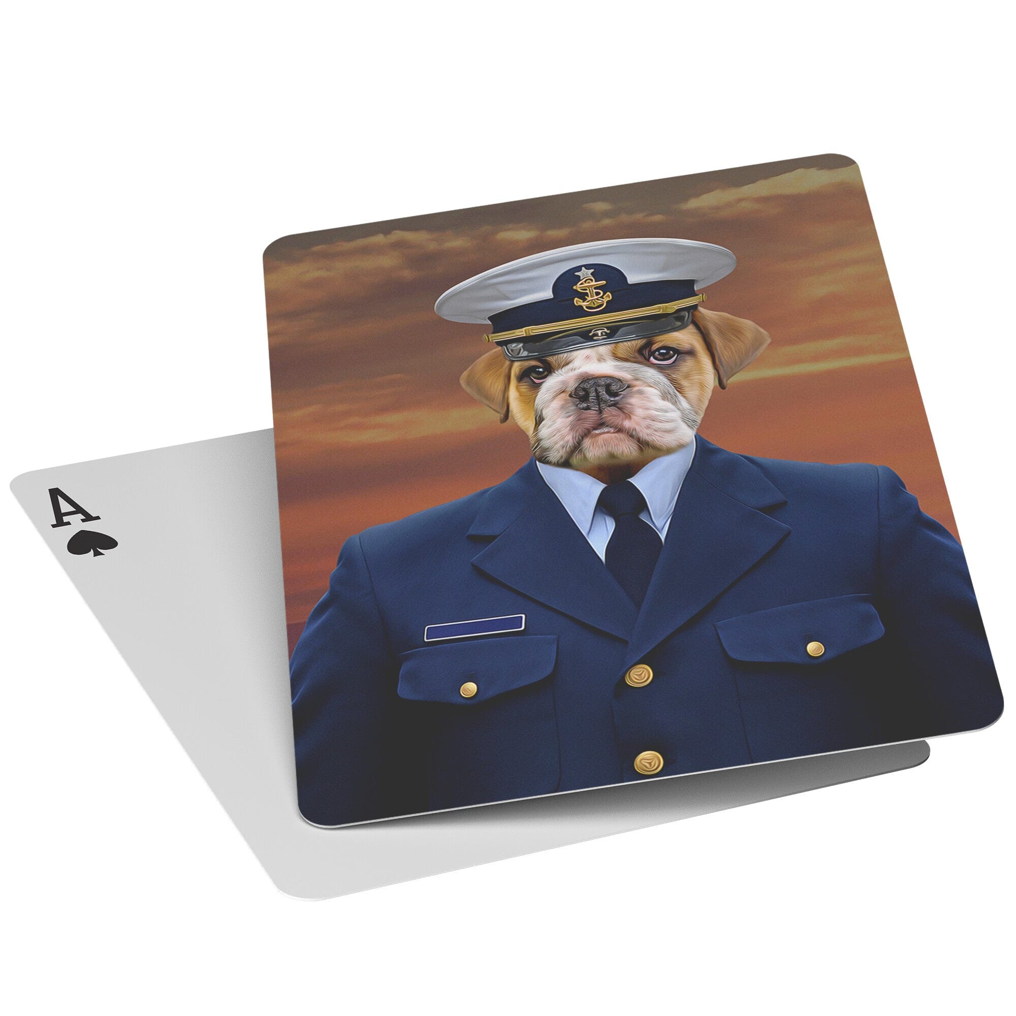 &#39;The Coast Guard&#39; Personalized Pet Playing Cards