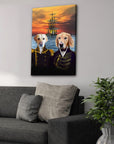 'The Explorers' Personalized 2 Pet Canvas