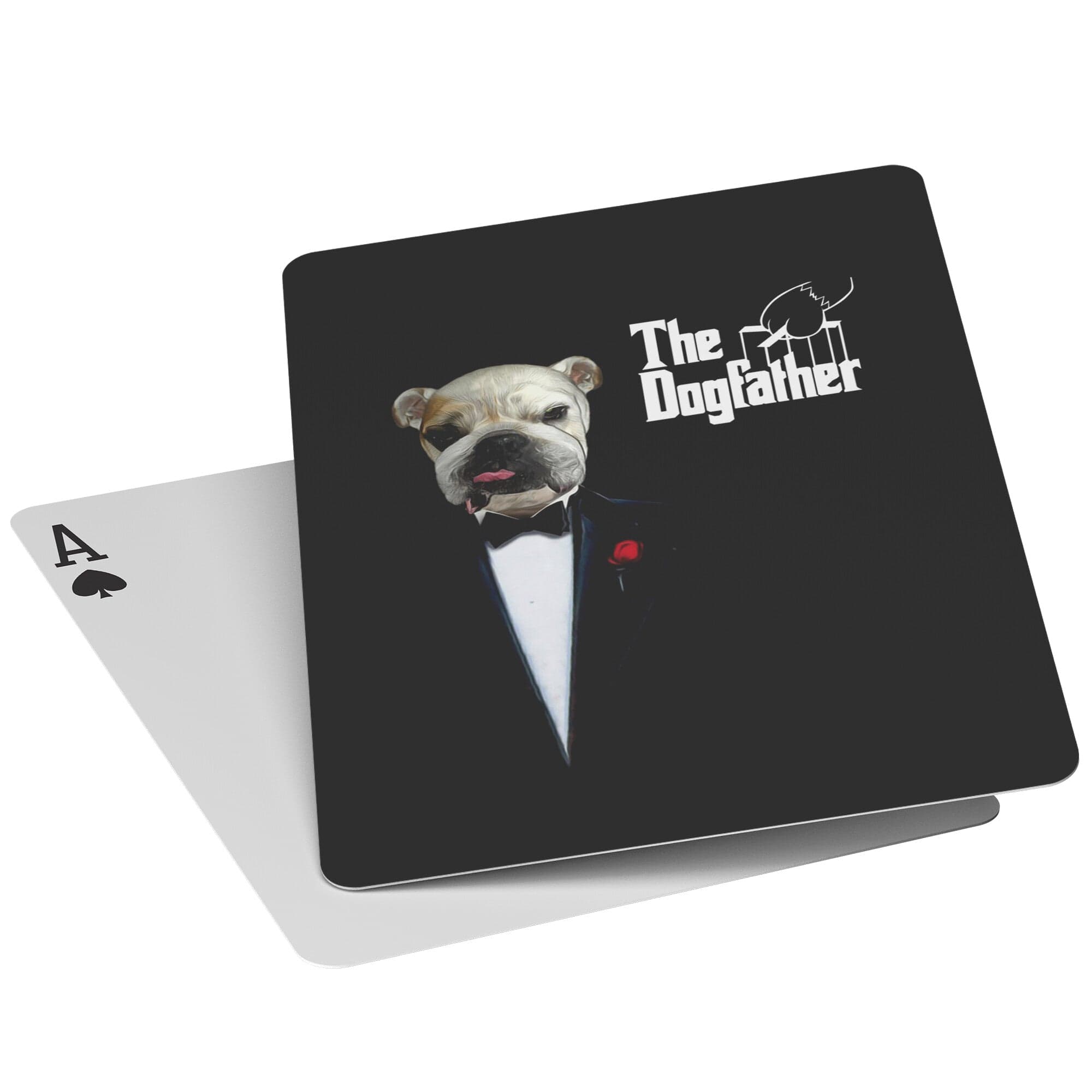 &#39;The Dogfather&#39; Personalized Pet Playing Cards