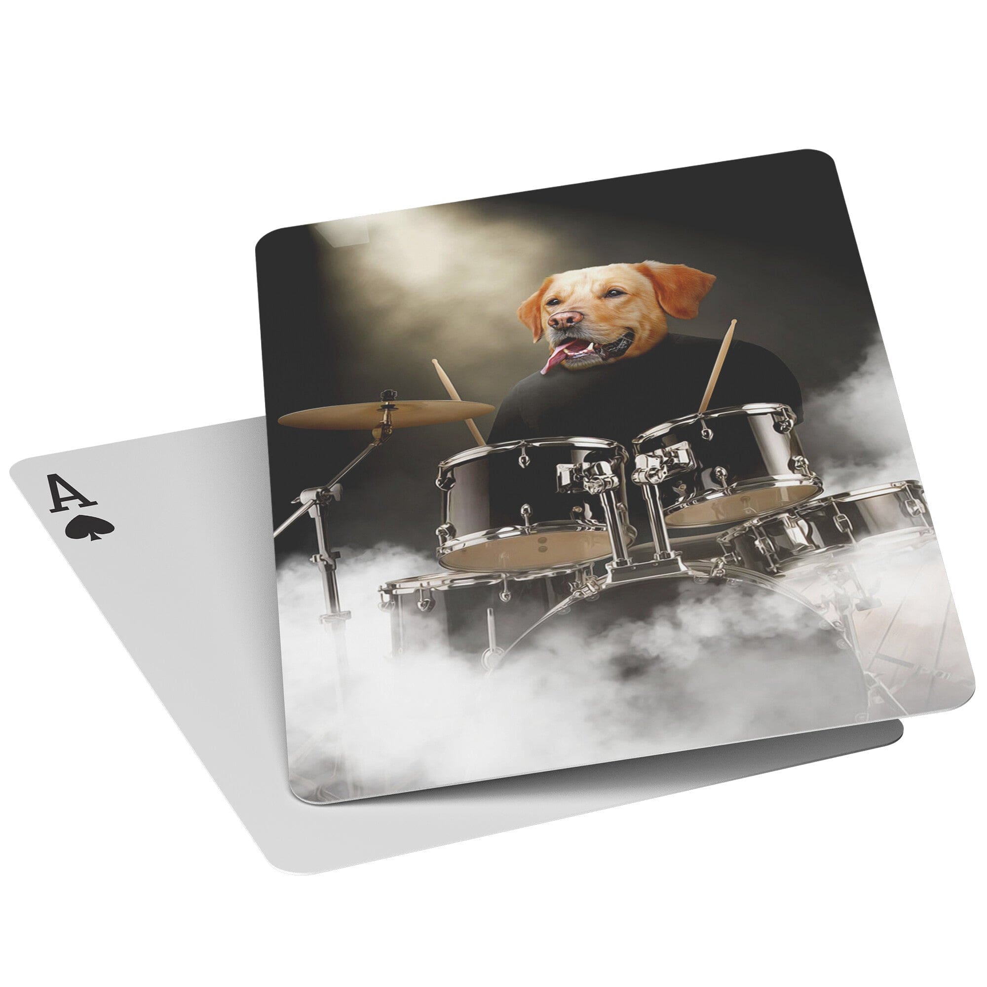 &#39;The Drummer&#39; Personalized Pet Playing Cards