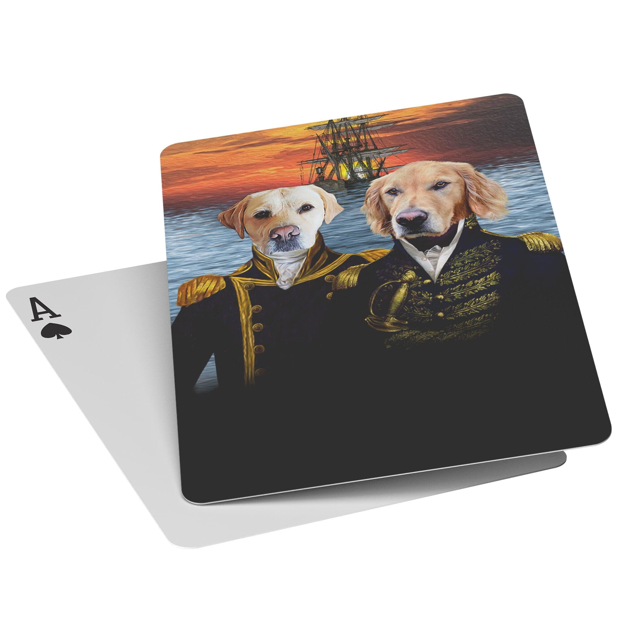 &#39;The Explorers&#39; Personalized 2 Pet Playing Cards