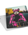 'The Female Cyclist' Personalized Pet Playing Cards
